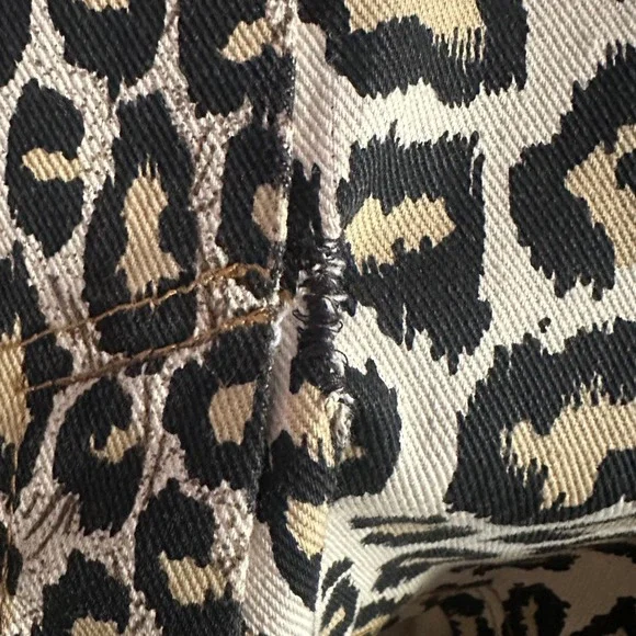 Vintage 90s Rampage Leopard Print Denim Mini Dress - Made in USA - Size S - Picture 11 of 11